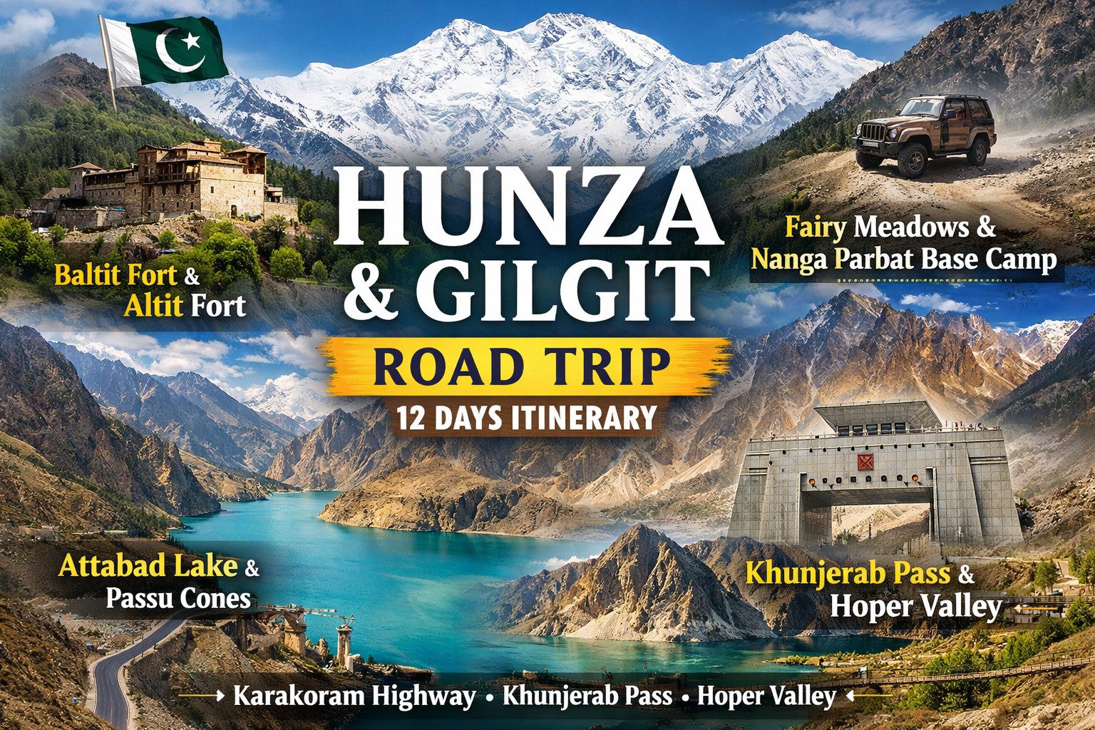Hunza & Gilgit Road Trip Itinerary (12 Days) with Must-See Spots